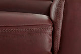 Alessandro Garnet Leather-match Power Reclining Loveseat w/ Console (Online Special Price) - Ornate Home
