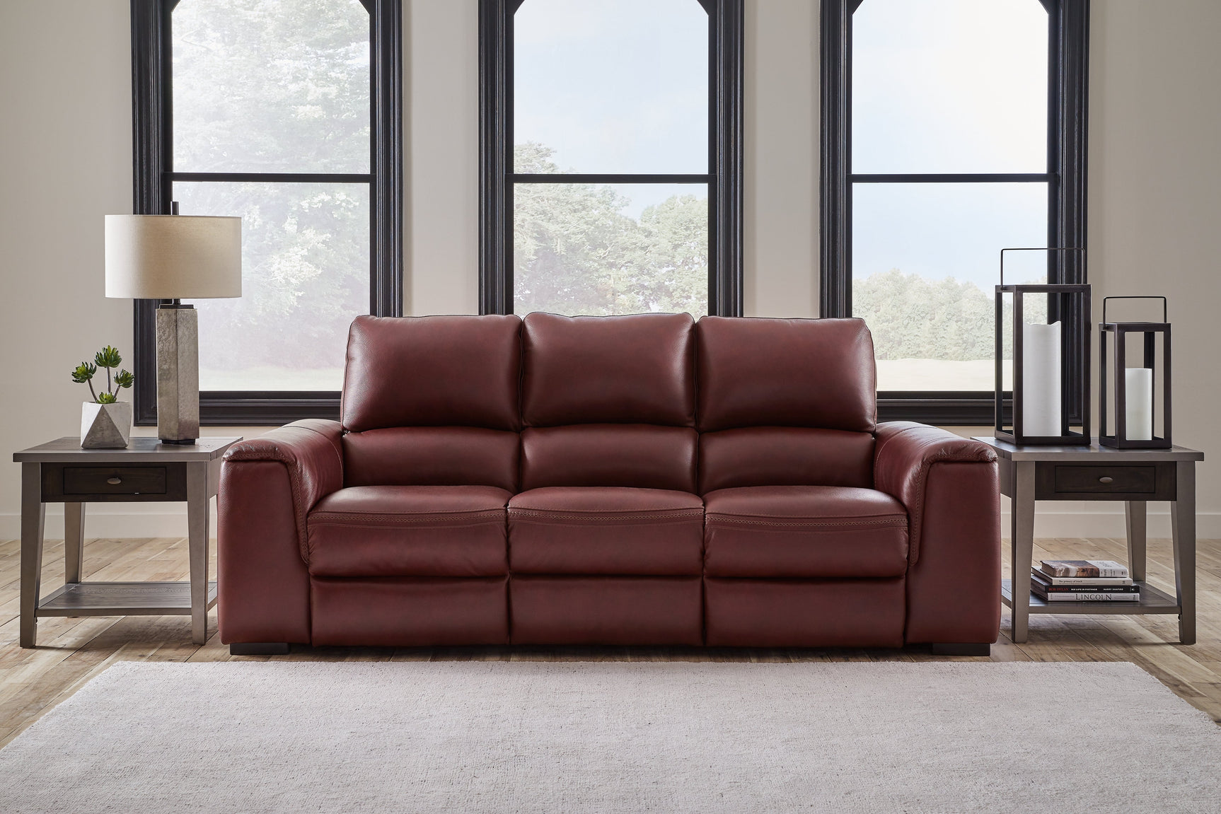 Alessandro Garnet Reclining Sofa and Recliner - Ornate Home