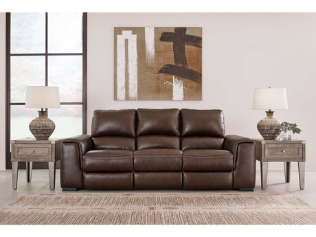 Alessandro Walnut Leather-match Power Reclining Sofa - Ornate Home