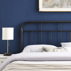 Alessia Black Metal Full Headboard - Ornate Home
