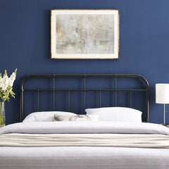 Alessia Black Metal Queen Headboard - Ornate Home