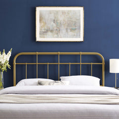 Alessia Gold Metal Full Headboard - Ornate Home