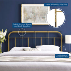 Alessia Gold Metal King Headboard - Ornate Home