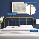 Alessia Gold Metal Twin Headboard - Ornate Home