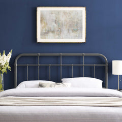 Alessia Gray Metal Queen Headboard - Ornate Home