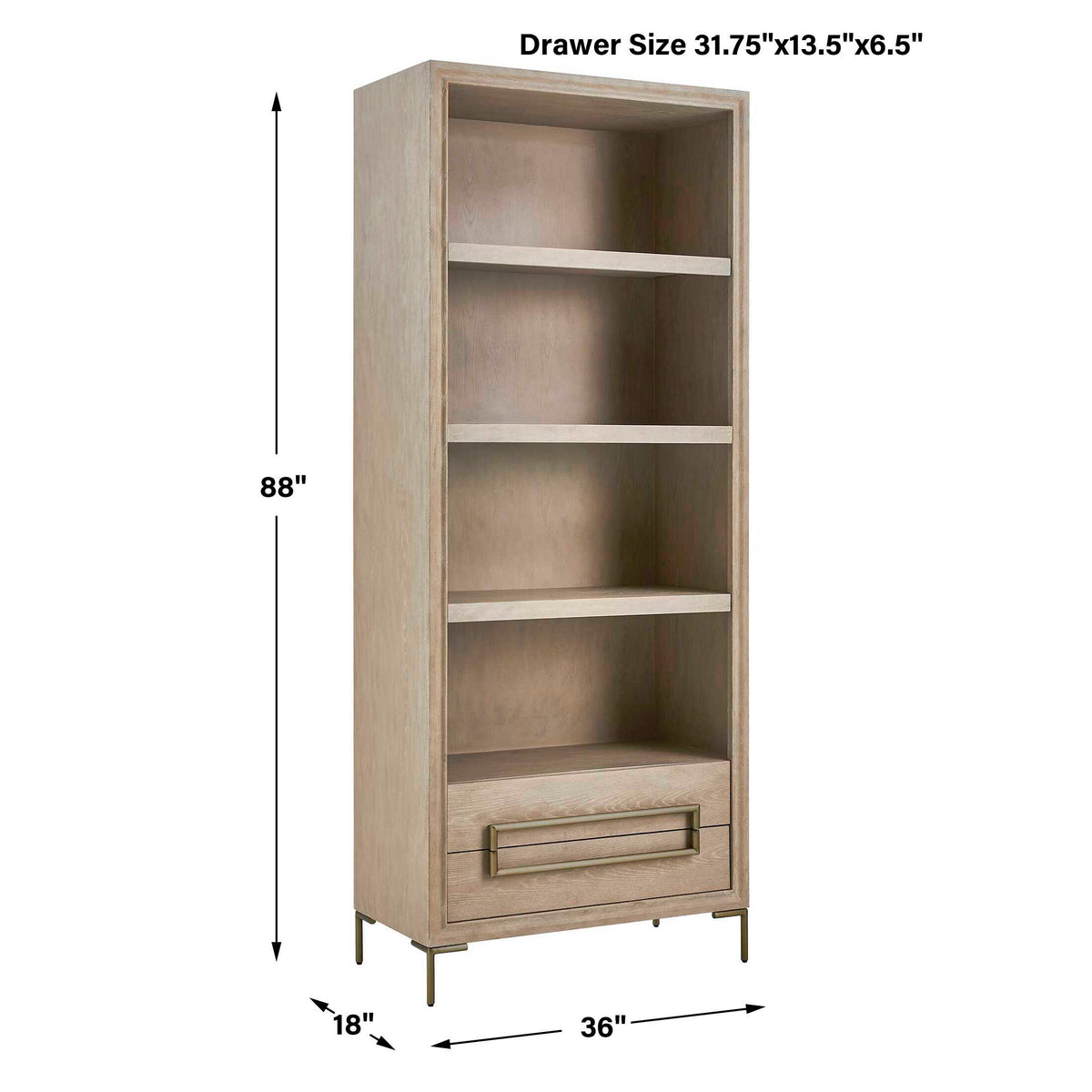 Alessia Light Oak Etagere - Ornate Home