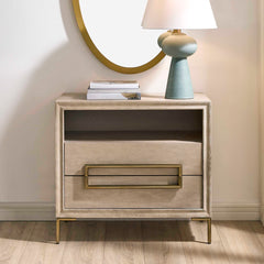 Alessia Light Oak Modern Side Table - Ornate Home