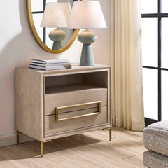 Alessia Light Oak Modern Side Table - Ornate Home