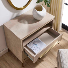 Alessia Light Oak Modern Side Table - Ornate Home