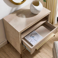 Alessia Light Oak Modern Side Table - Ornate Home