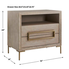 Alessia Light Oak Modern Side Table - Ornate Home
