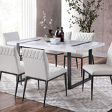 Alessia White/Black 7 Pc. Dining Set - Ornate Home