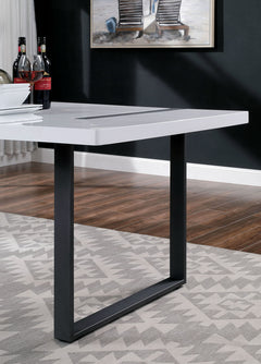 Alessia White/Black 7 Pc. Dining Set - Ornate Home