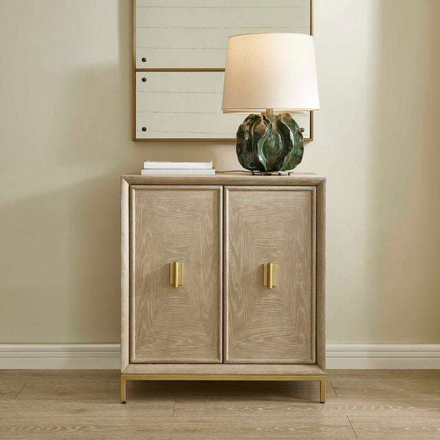 Alessia Woodtone Washed 2 Door Cabinet - Ornate Home