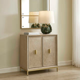 Alessia Woodtone Washed 2 Door Cabinet - Ornate Home