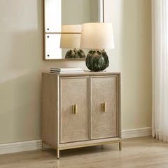 Alessia Woodtone Washed 2 Door Cabinet - Ornate Home