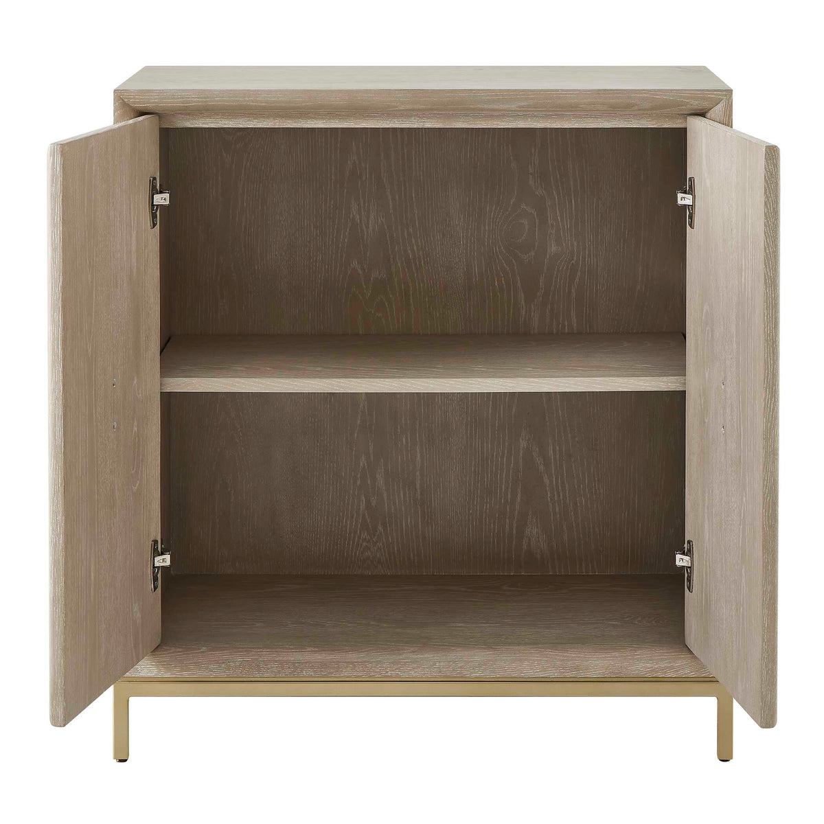 Alessia Woodtone Washed 2 Door Cabinet - Ornate Home