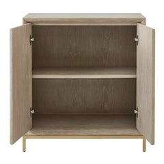 Alessia Woodtone Washed 2 Door Cabinet - Ornate Home