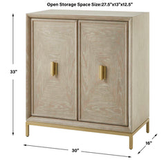 Alessia Woodtone Washed 2 Door Cabinet - Ornate Home