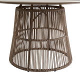 Alesso Brown/Sand Outdoor Round Dining Table - Ornate Home