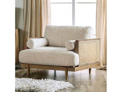 Alesund Beige & Light Oak Chair - Ornate Home