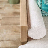 Alesund Beige & Light Oak Loveseat - Ornate Home