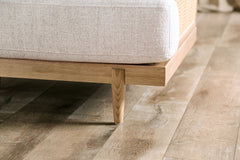 Alesund Beige/Light Oak Sofa & Loveseat - Ornate Home