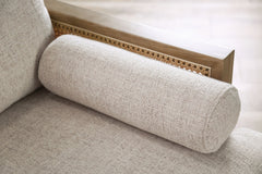 Alesund Beige/Light Oak Sofa & Loveseat - Ornate Home