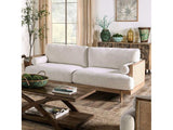 Alesund Beige & Light Oak Sofa - Ornate Home