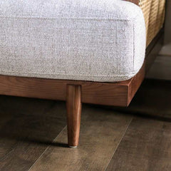 Alesund Beige & Walnut Loveseat - Ornate Home