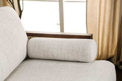 Alesund Beige & Walnut Loveseat - Ornate Home