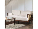 Alesund Beige & Walnut Loveseat - Ornate Home
