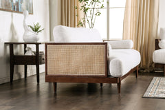 Alesund Beige/Walnut Sofa & Loveseat - Ornate Home