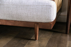 Alesund Beige/Walnut Sofa & Loveseat - Ornate Home