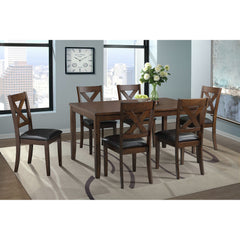 Alex Espresso 60" 7PC Dining Set - Ornate Home