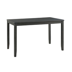 Alex Grey 60" 7PC Counter Set (Grey Table with Black PU Seat) - Ornate Home