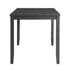 Alex Grey 60" 7PC Counter Set (Grey Table with Black PU Seat) - Ornate Home