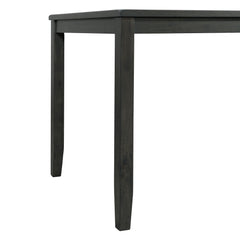 Alex Grey 60" 7PC Counter Set (Grey Table with Black PU Seat) - Ornate Home