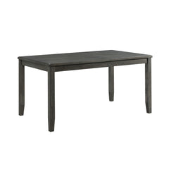 Alex Grey 60" 7PC Dining Set (Grey Table with Black PU Seat) - Ornate Home