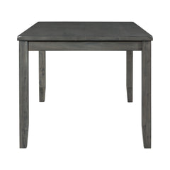 Alex Grey 60" 7PC Dining Set (Grey Table with Black PU Seat) - Ornate Home
