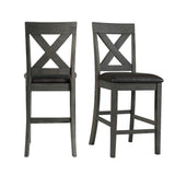 Alex Grey/Black Counter Side Chair (Set of 2) - Ornate Home