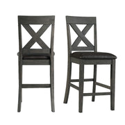 Alex Grey/Black Counter Side Chair (Set of 2) - Ornate Home