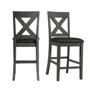 Alex Grey/Black Counter Side Chair (Set of 2) - Ornate Home