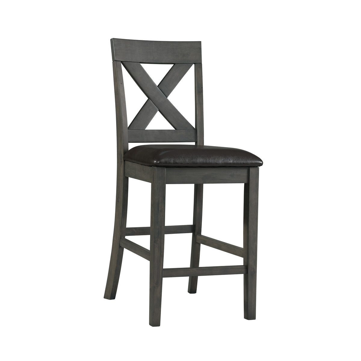 Alex Grey/Black Counter Side Chair (Set of 2) - Ornate Home