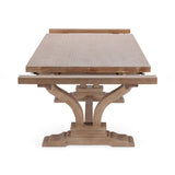 Alexander Distressed Brown Extendable Dining Table - Ornate Home