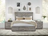 Alexandra Rustic Latte California King Solid Wood Storage Bed - Ornate Home