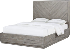 Alexandra Rustic Latte California King Solid Wood Storage Bed - Ornate Home