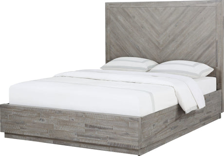 Alexandra Rustic Latte California King Solid Wood Storage Bed - Ornate Home