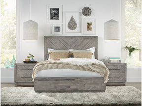 Alexandra Solid Wood California King Platform Bed in Rustic Latte - Ornate Home