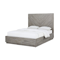 Alexandra Solid Wood California King Platform Bed in Rustic Latte - Ornate Home